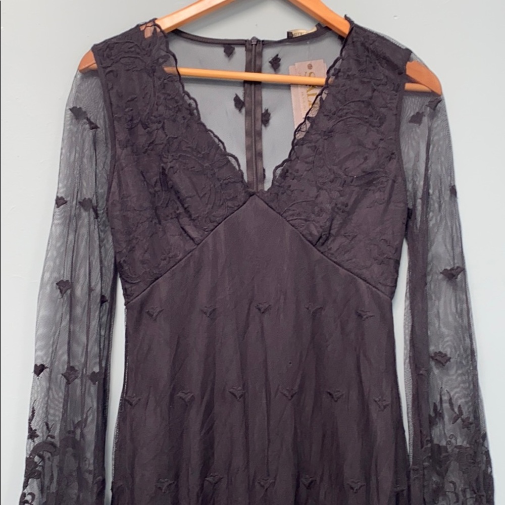 BRAND NEW-Sheer Black Dress